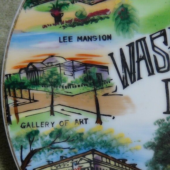 Washington D.C. Souvenir 8" Plate Vintage Original Trademarked Wall Hanging - Picture 8 of 15